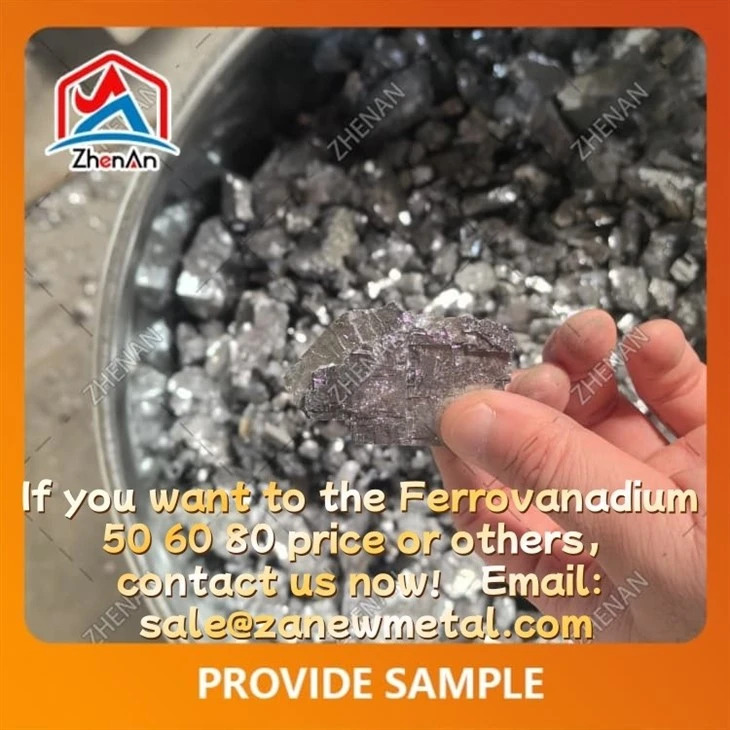 50%min Ferrovanadium 10-150mm factory